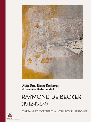 cover image of Raymond de Becker (1912-1969)